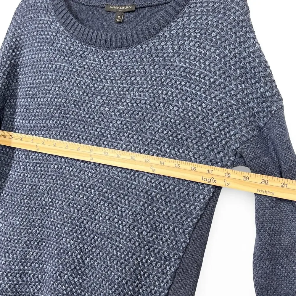 Banana Republic Mens Navy Knit Crewneck Sweater Medium
